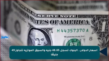 أسعار الدولار.. البنوك تسجل 48.65 جنيه والسوق الموازية تتجاوز 49 جنيهًا